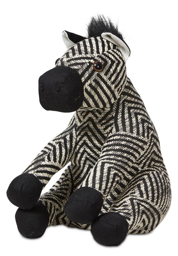 Ziggy the Zebra Door Stop- Black/White