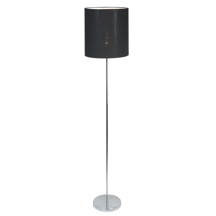 Zola Floor Lamp Chrome / Black Shade