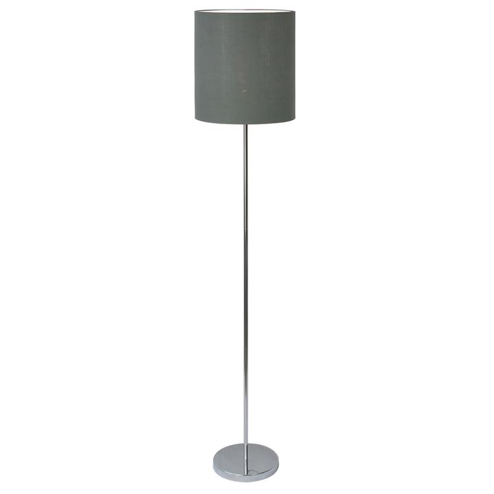 Zola Floor Lamp Chrome / Grey Shade