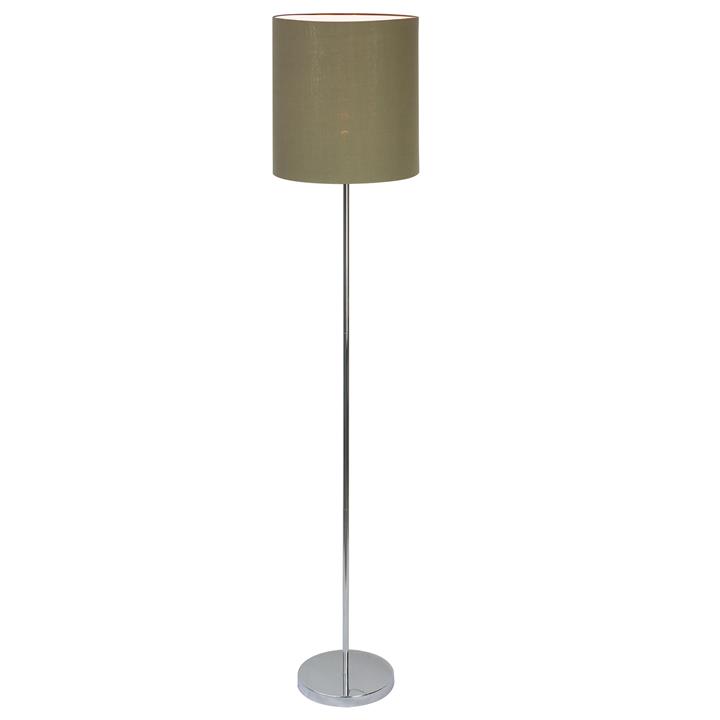 Zola Floor Lamp Chrome / Taupe Shade