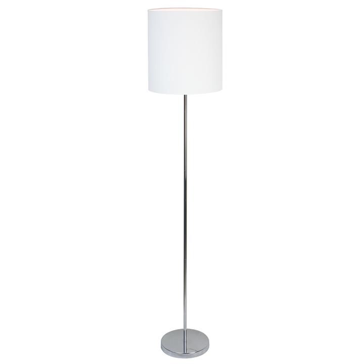Zola Floor Lamp Chrome / White Shade