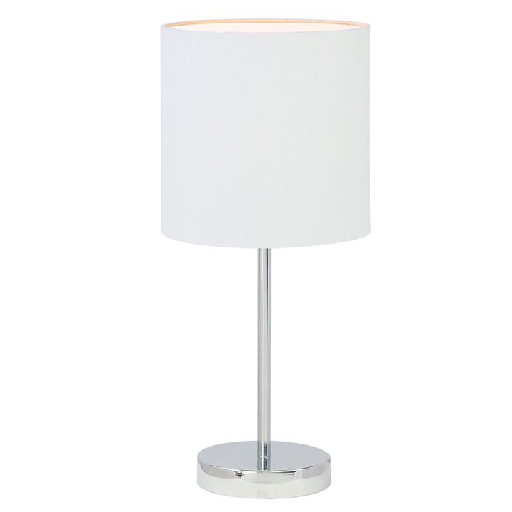 Zola Table Lamp Chrome / White Shade